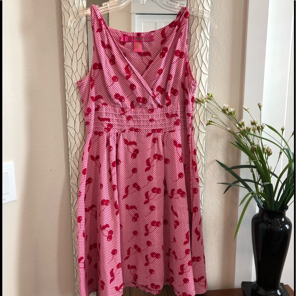 BB Dakota cherry empire waist dress